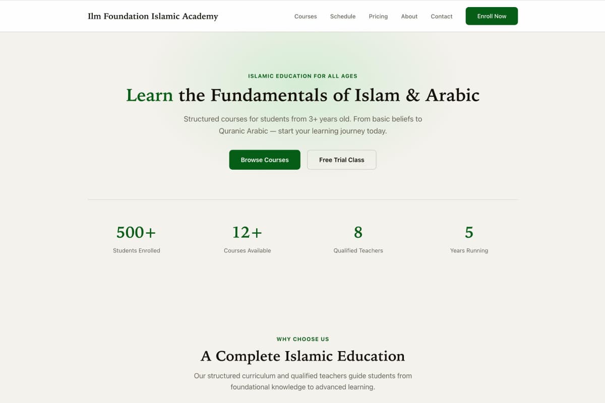 Ilm Foundation Islamic Academy